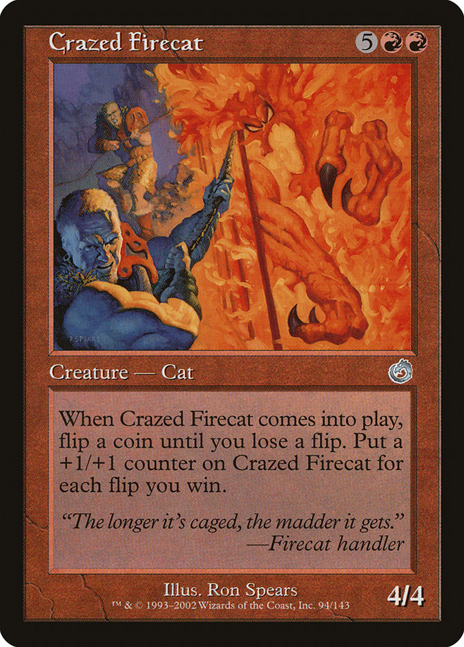 Crazed Firecat TOR-94 Torment Magic card