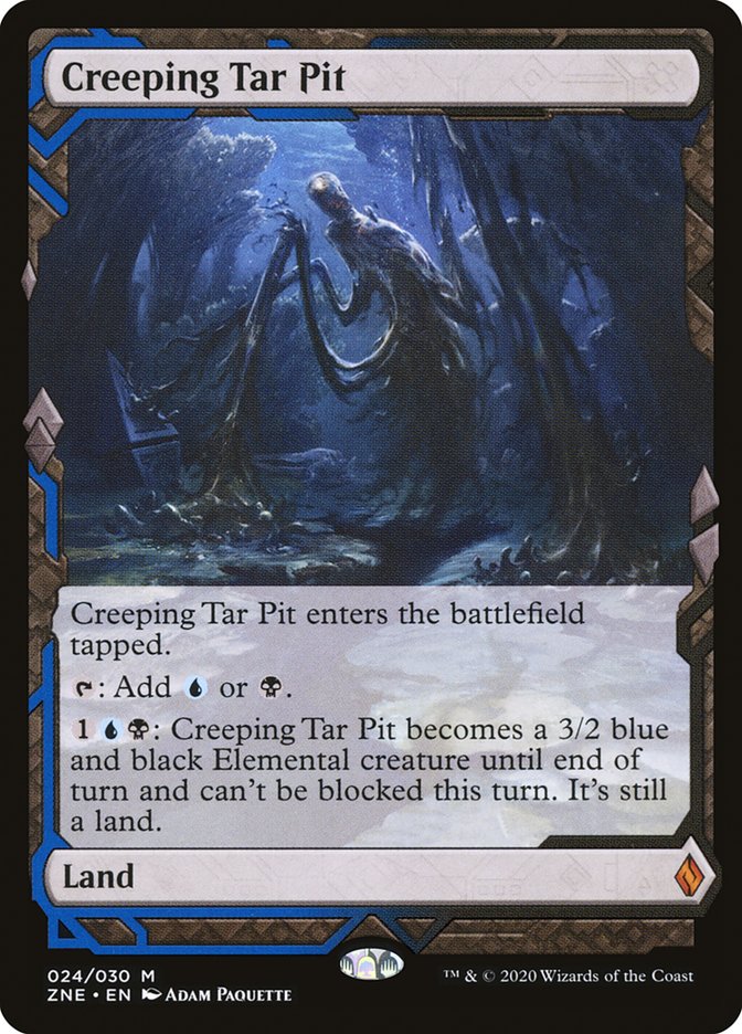 Creeping Tar Pit ZNE-24 Zendikar Rising Expeditions Magic card