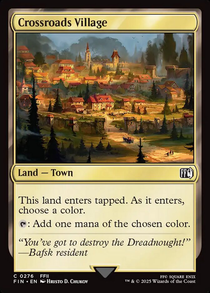 Crossroads Village FIN-276 Final Fantasy Magic card