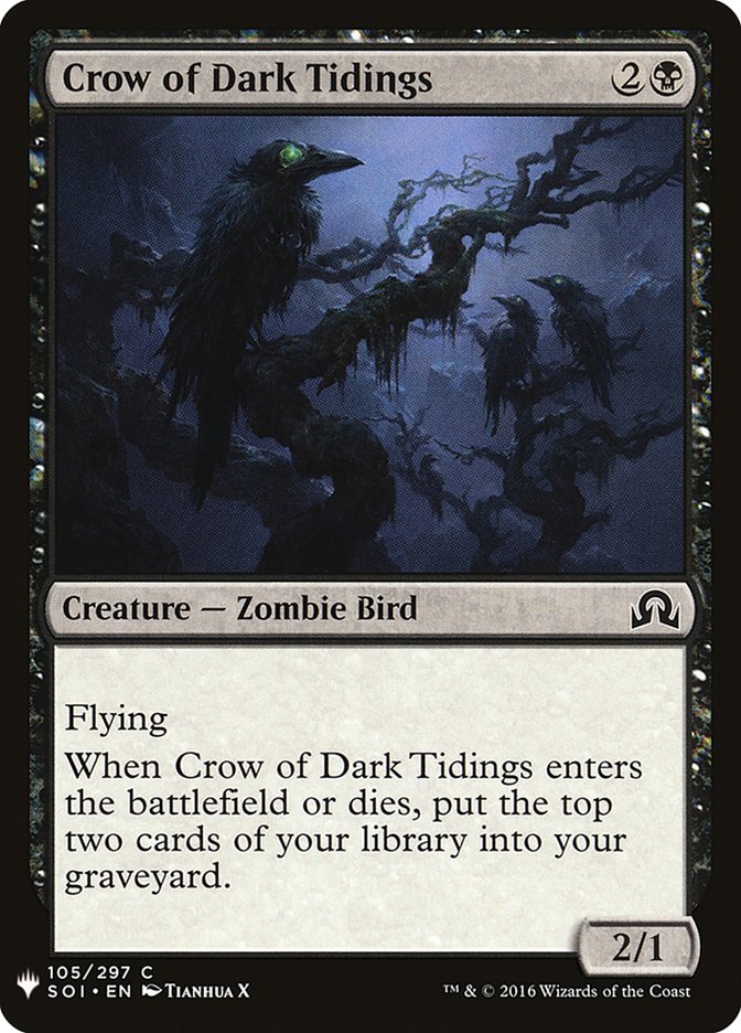 Crow of Dark Tidings PLST-SOI-105 The List Magic card