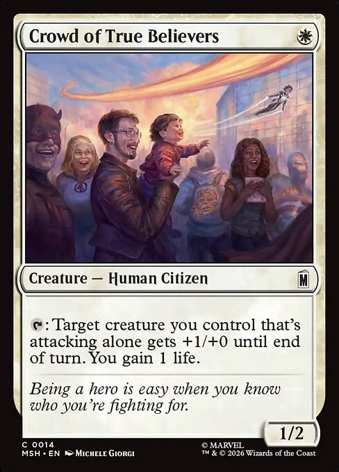 Crowd of True Believers MSH-14 Marvel Super Heroes Magic card
