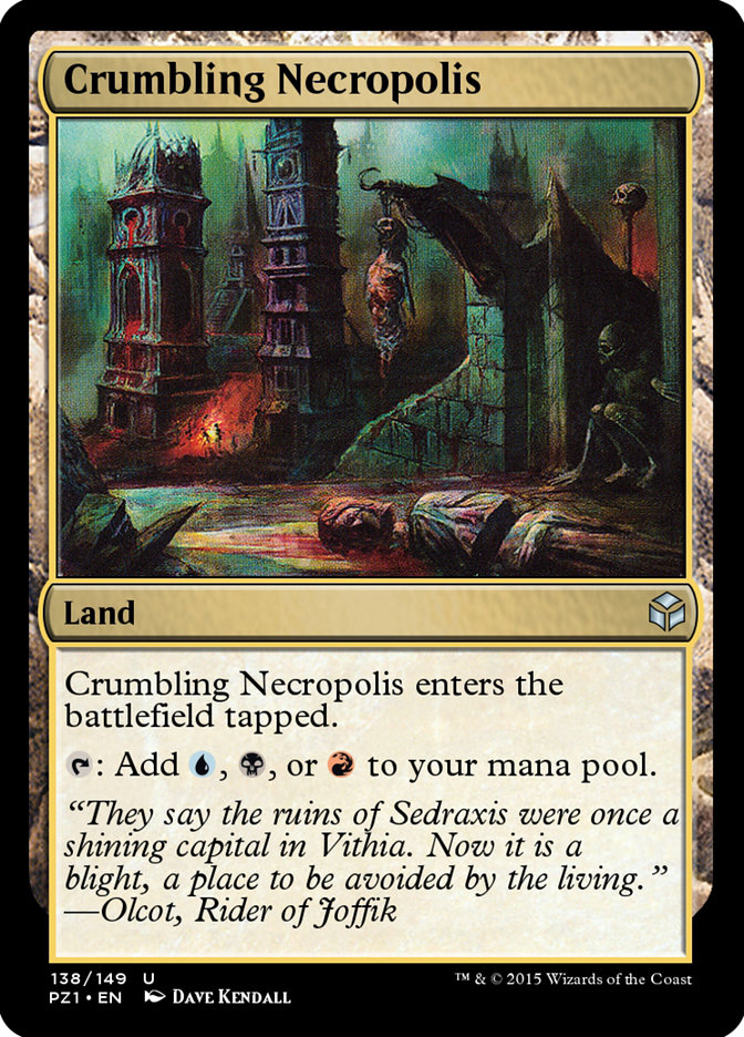 Crumbling Necropolis PZ1-138 Legendary Cube Prize Pack Magic card