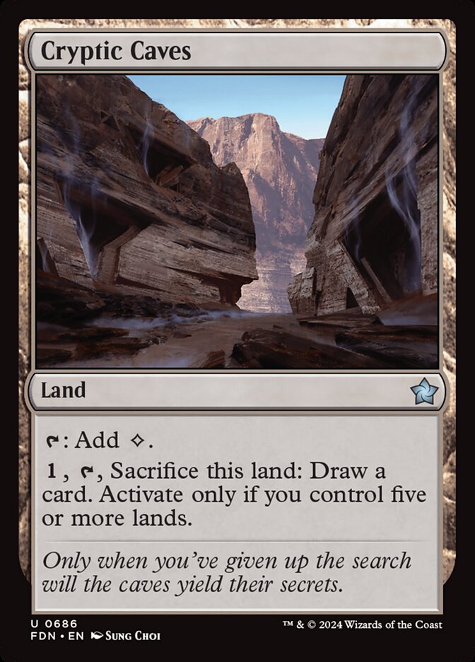Cryptic Caves FDN-686 Foundations Magic card