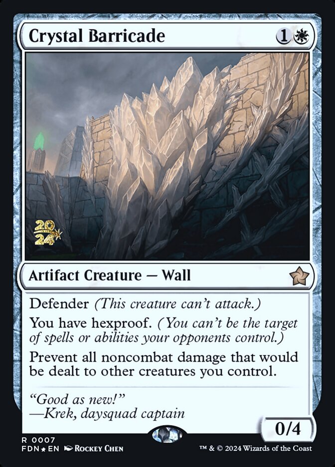 Crystal Barricade PFDN-7S Foundations Promos Magic card