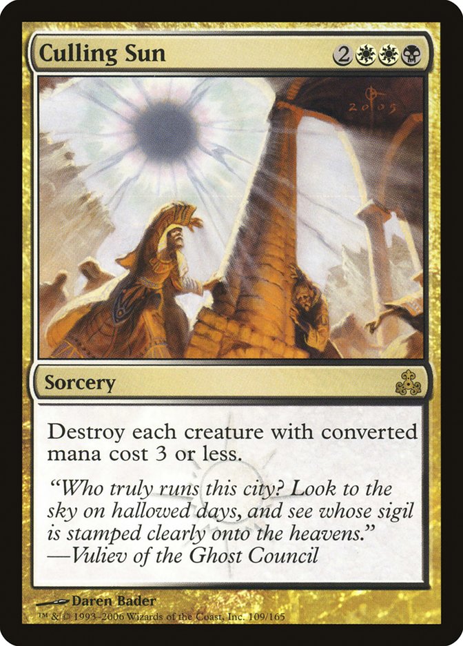 Culling Sun GPT-109 Guildpact Magic card