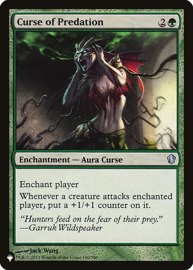 Curse of Predation PLST-C13-140 The List Magic card