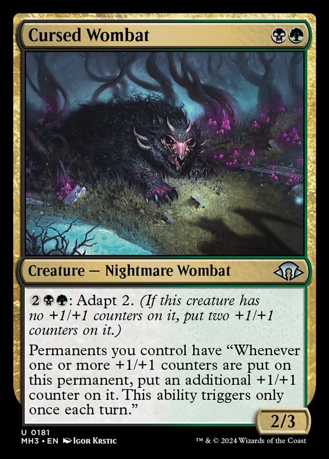 Cursed Wombat MH3-181 Modern Horizons 3 Magic card