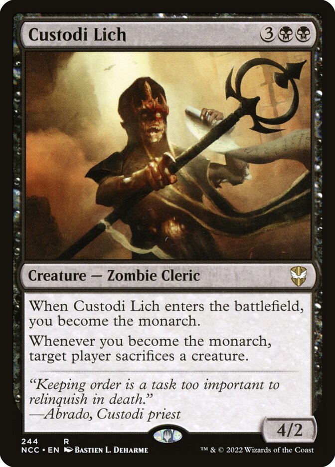 Custodi Lich NCC-244 New Capenna Commander Magic card