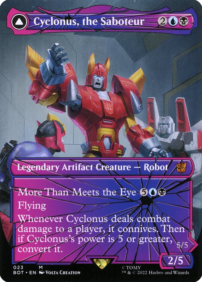 Cyclonus, the Saboteur // Cyclonus, Cybertronian Fighter BOT-23 Transformers Magic card