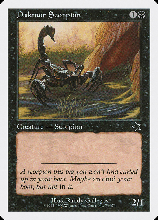 Dakmor Scorpion S99-73 Starter 1999 Magic card