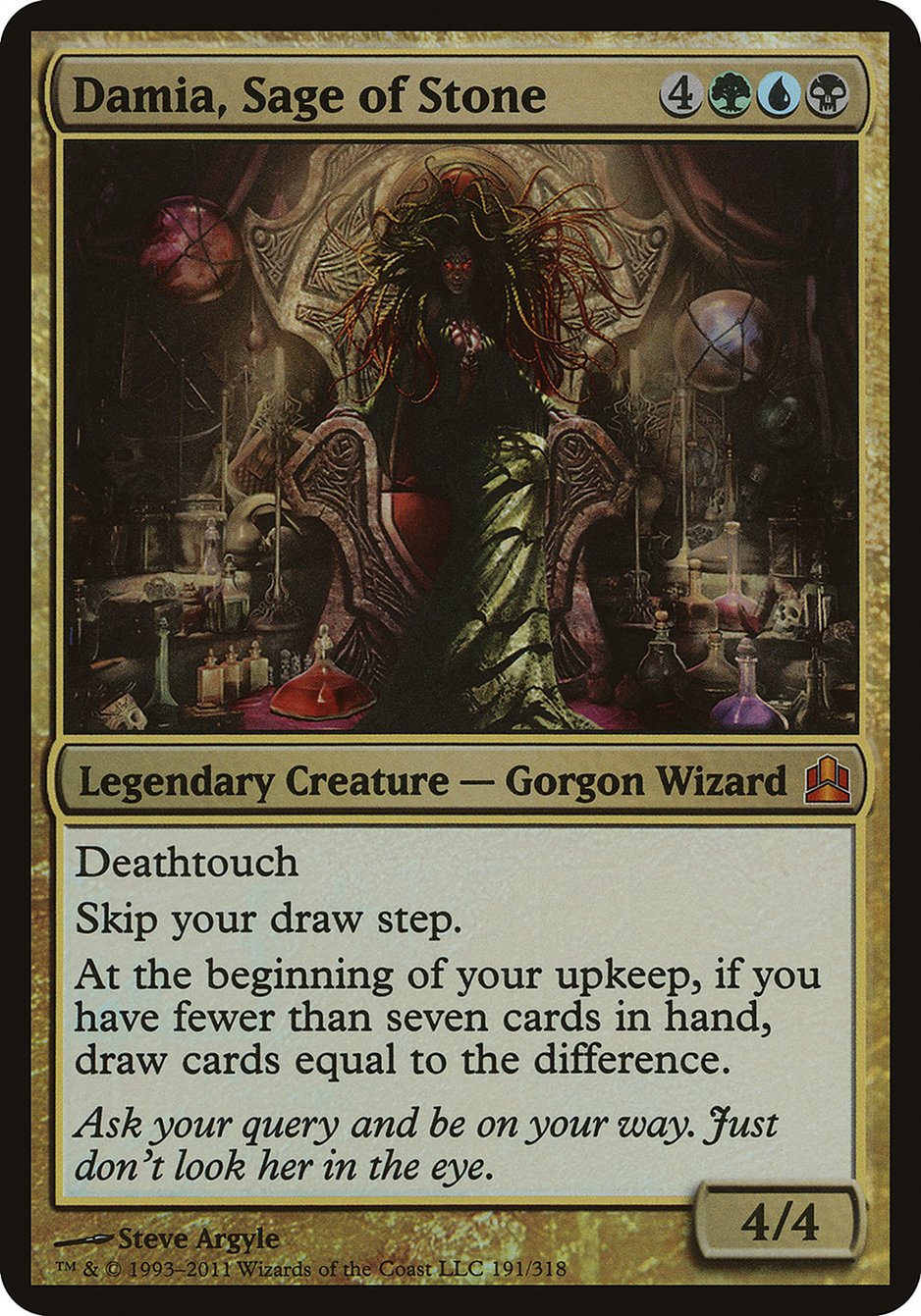 Damia, Sage of Stone OCMD-191 Commander 2011 Oversized Magic card