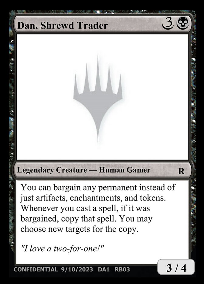 Dan, Shrewd Trader UNK-RB03B Unknown Event Magic card