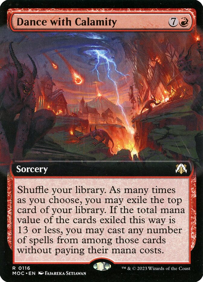 Dance with Calamity MOC-116 March of the Machine Commander Magic card