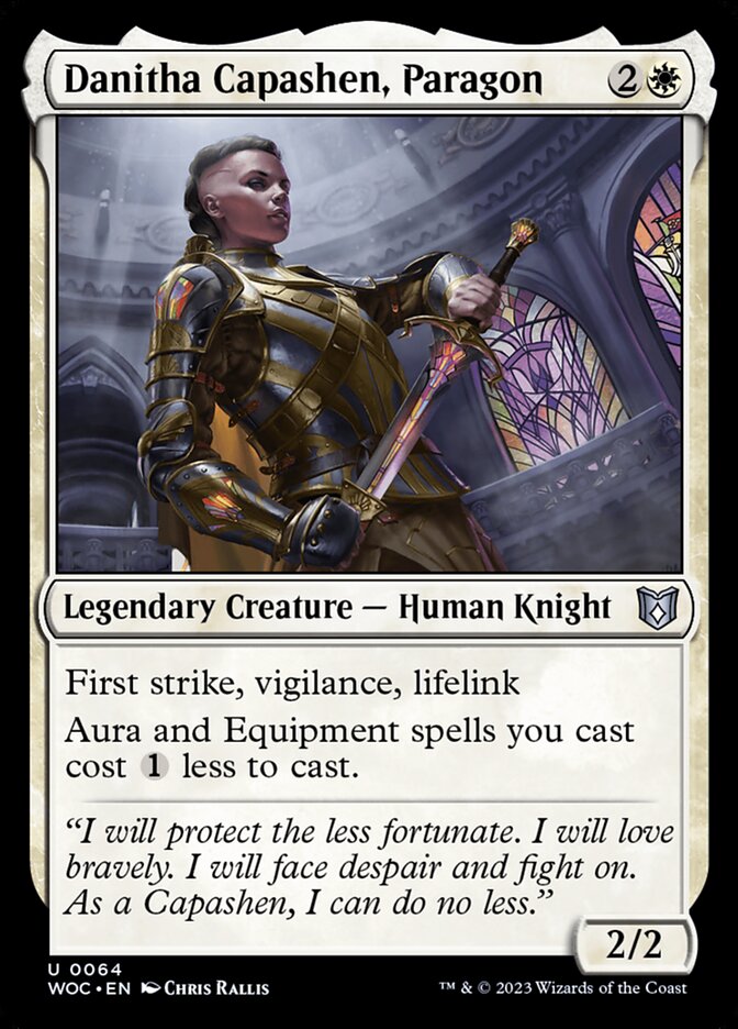 Danitha Capashen, Paragon WOC-64 Wilds of Eldraine Commander Magic card