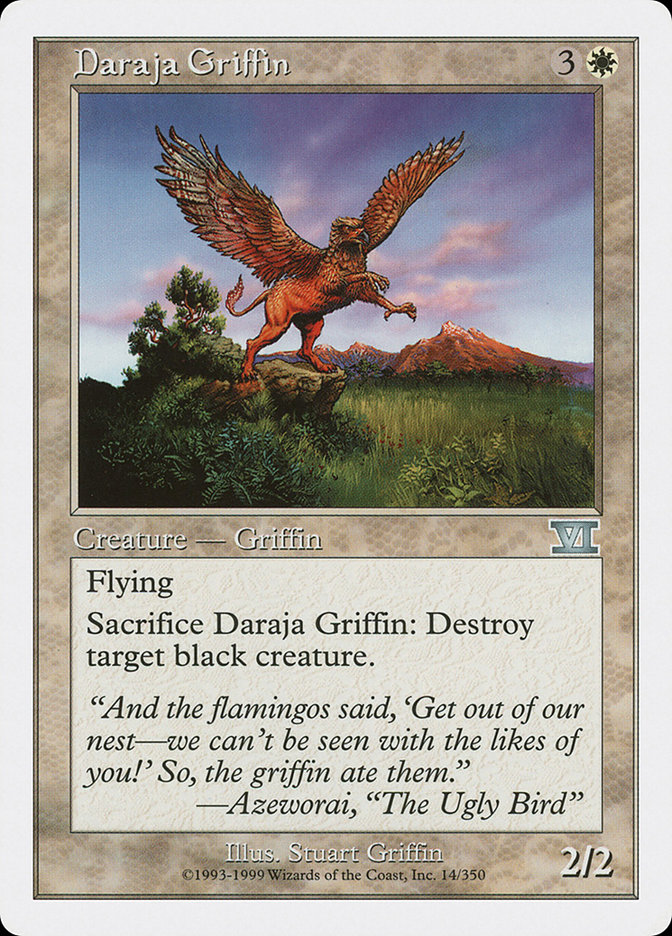 Daraja Griffin 6ED-14 Classic Sixth Edition Magic card