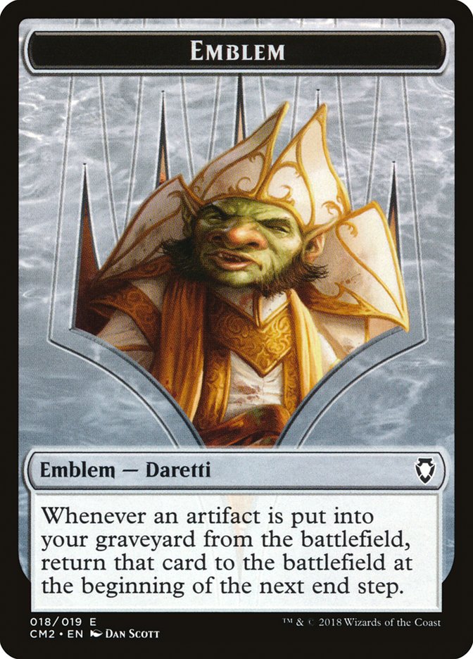 Daretti, Scrap Savant Emblem TCM2-18 Commander Anthology Volume II Tokens Magic card