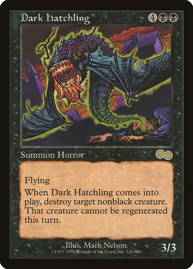 Dark Hatchling USG-126 Urza's Saga Magic card