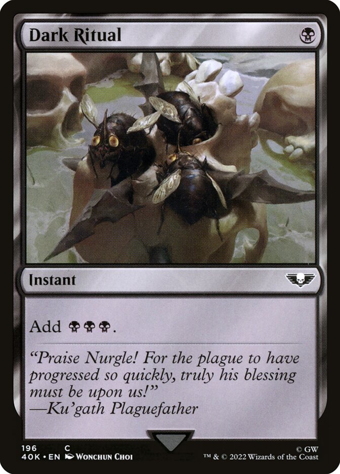 Dark Ritual 40K-196 Warhammer 40,000 Commander Magic card