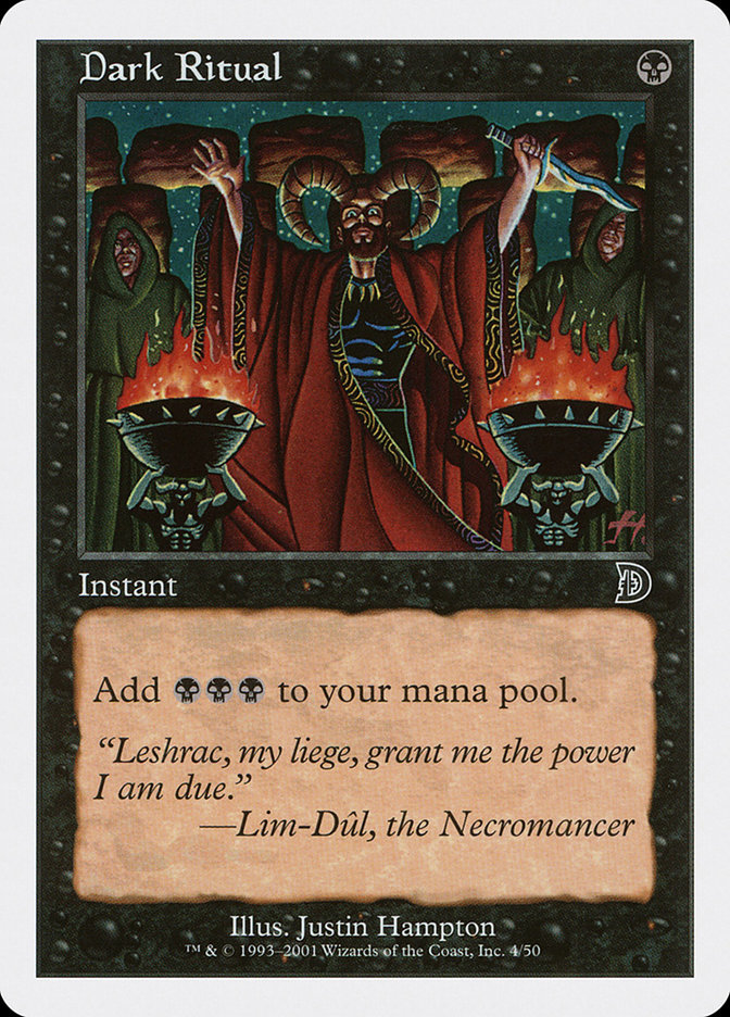 Dark Ritual DKM-4 Deckmasters Magic card