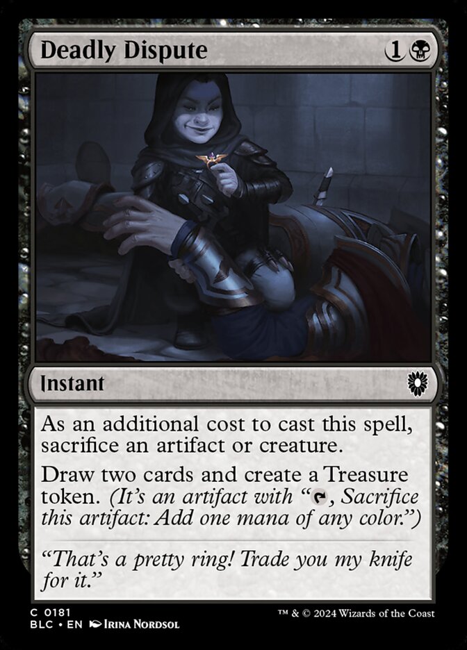 Deadly Dispute BLC-181 Bloomburrow Commander Magic card