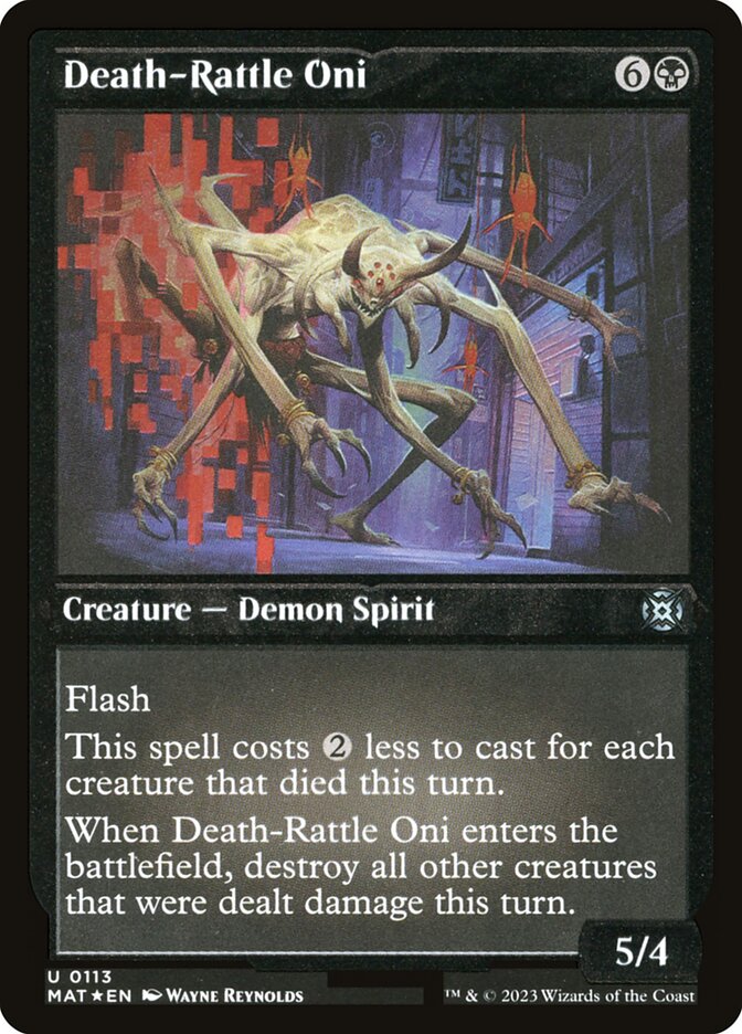 Death-Rattle Oni MAT-113 March of the Machine: The Aftermath Magic card
