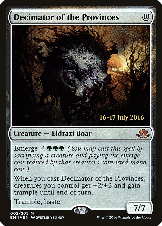 Decimator of the Provinces PEMN-2S Eldritch Moon Promos Magic card
