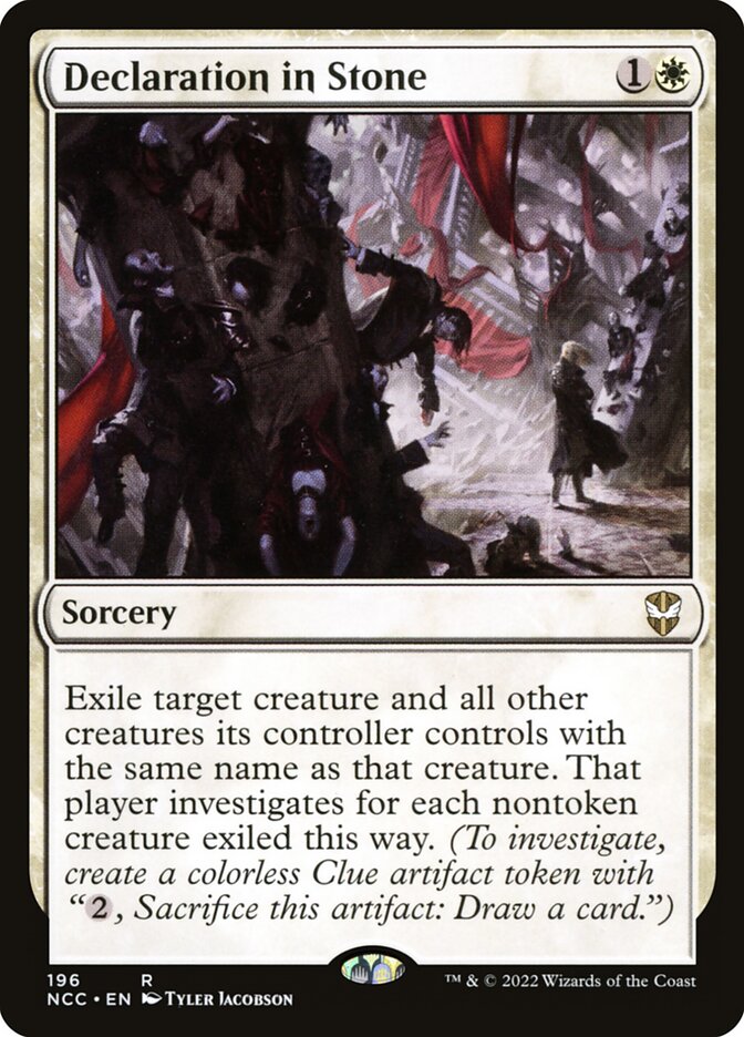 Declaration in Stone NCC-196 New Capenna Commander Magic card