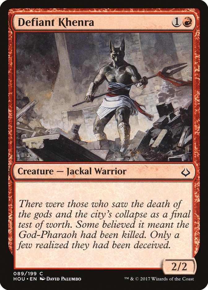 Defiant Khenra HOU-89 Hour of Devastation Magic card