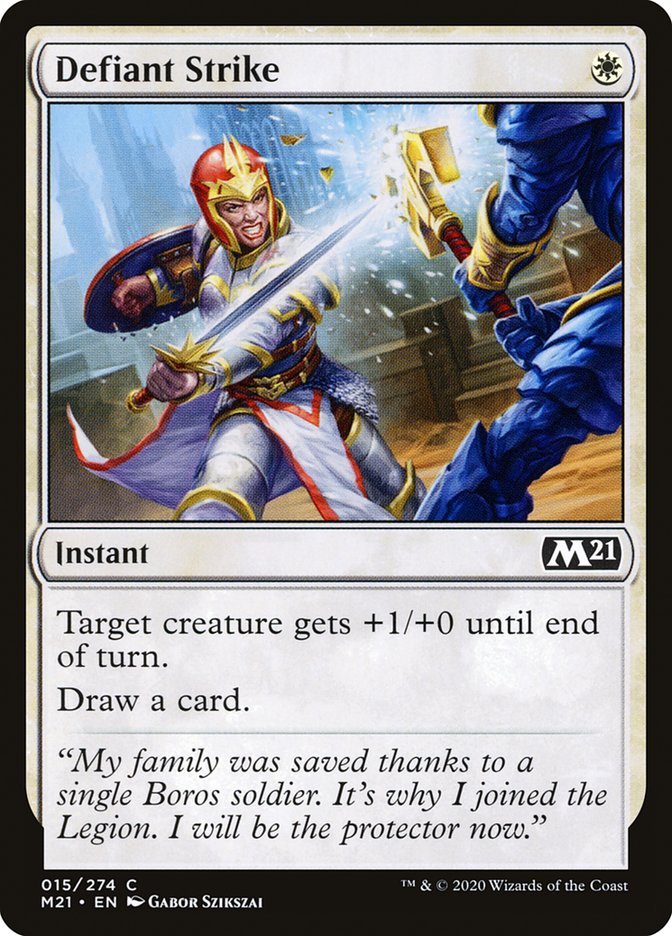 Defiant Strike M21-15 Core Set 2021 Magic card