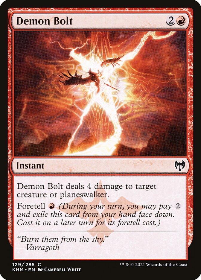 Demon Bolt KHM-129 Kaldheim Magic card