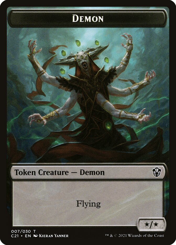 Demon TC21-7 Commander 2021 Tokens Magic card