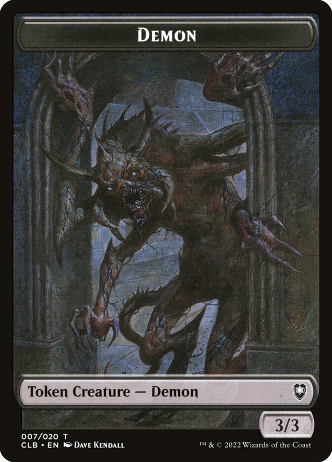 Demon TCLB-7 Battle for Baldur's Gate Tokens Magic card