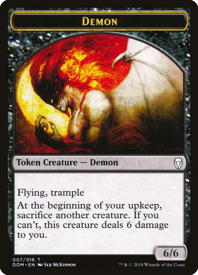 Demon TDOM-7 Dominaria Tokens Magic card