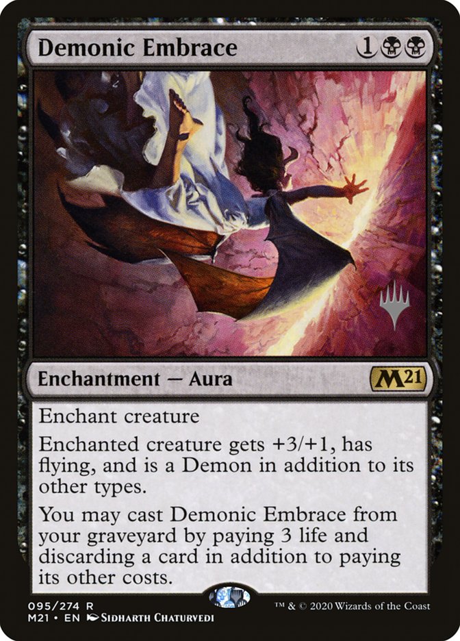 Demonic Embrace PM21-95P Core Set 2021 Promos Magic card