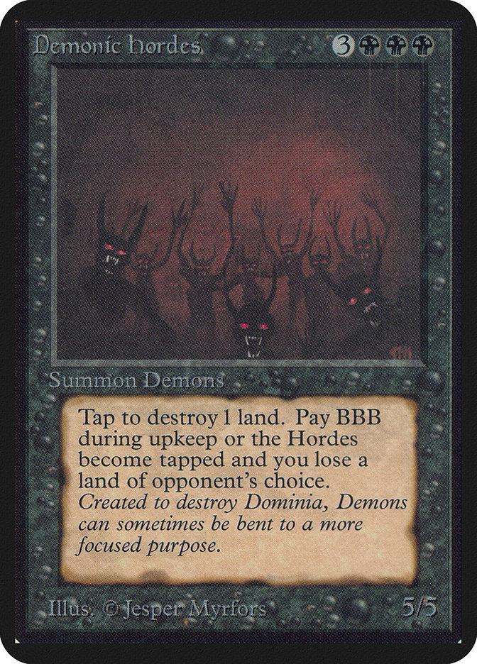 Demonic Hordes LEA-103 Limited Edition Alpha Magic card