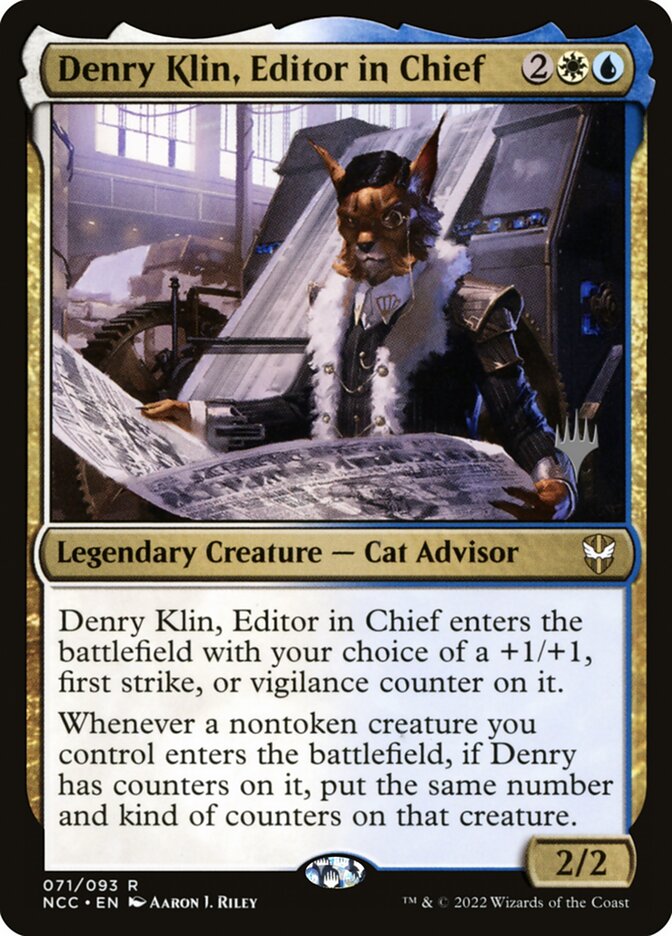 Denry Klin, Editor in Chief PNCC-71P New Capenna Commander Promos Magic card