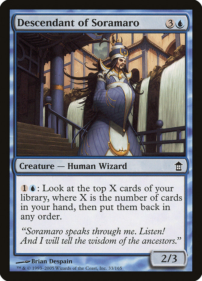 Descendant of Soramaro SOK-33 Saviors of Kamigawa Magic card