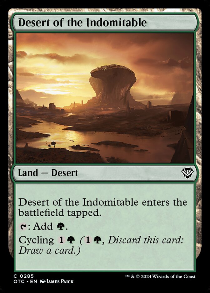 Desert of the Indomitable OTC-285 Outlaws of Thunder Junction Commander Magic card