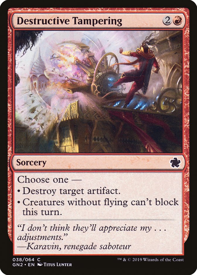 Destructive Tampering GN2-38 Game Night 2019 Magic card