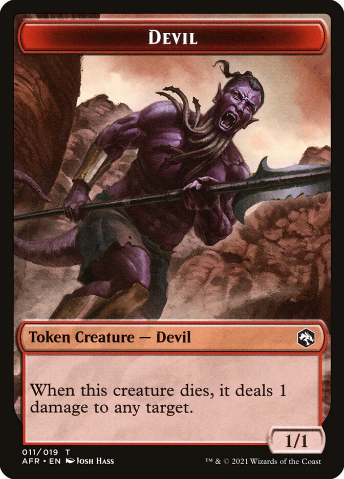 Devil TAFR-11 Adventures in the Forgotten Realms Tokens Magic card