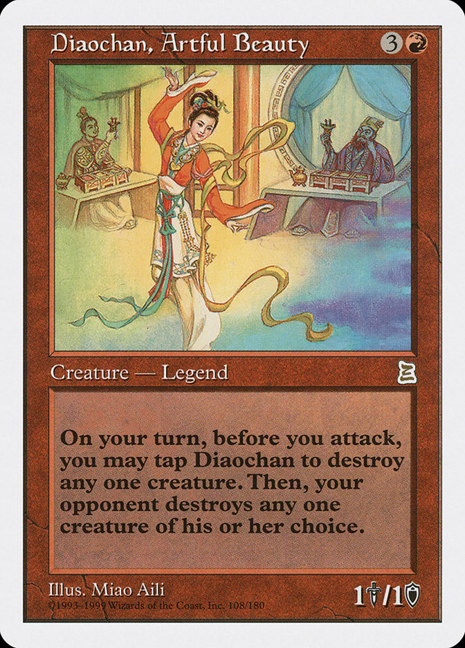 Diaochan, Artful Beauty PTK-108 Portal Three Kingdoms Magic card