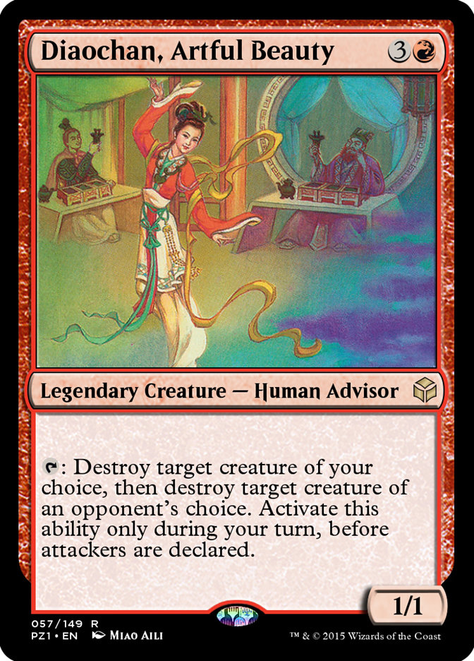 Diaochan, Artful Beauty PZ1-57 Legendary Cube Prize Pack Magic card