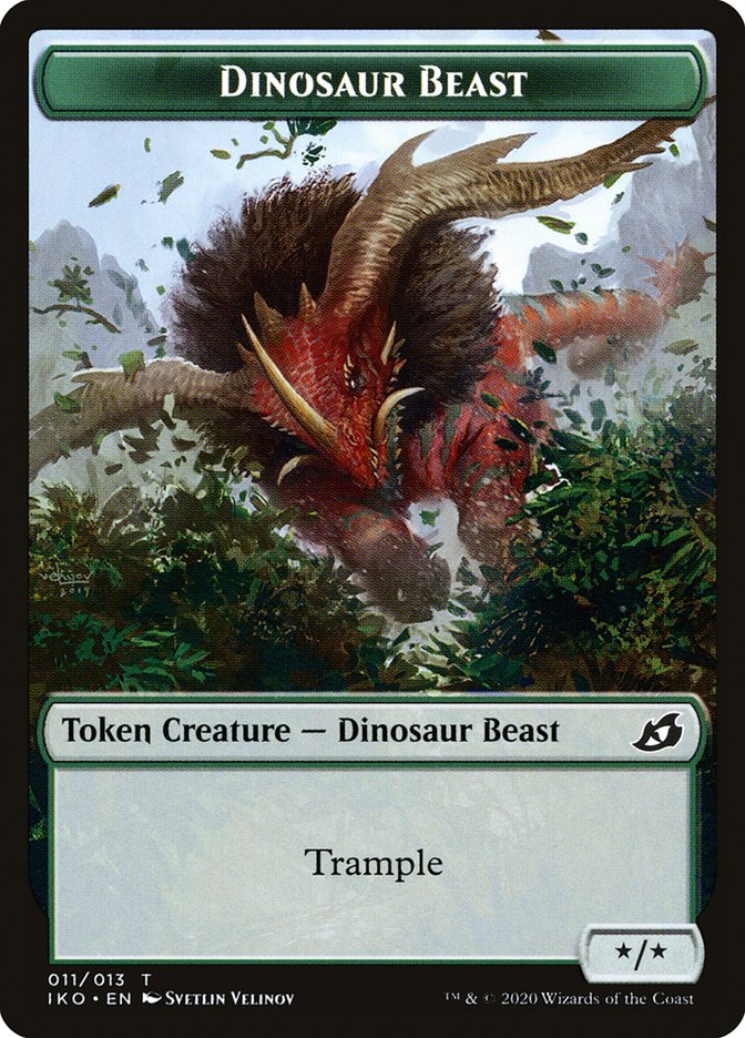 Dinosaur Beast TIKO-11 Ikoria: Lair of Behemoths Tokens Magic card