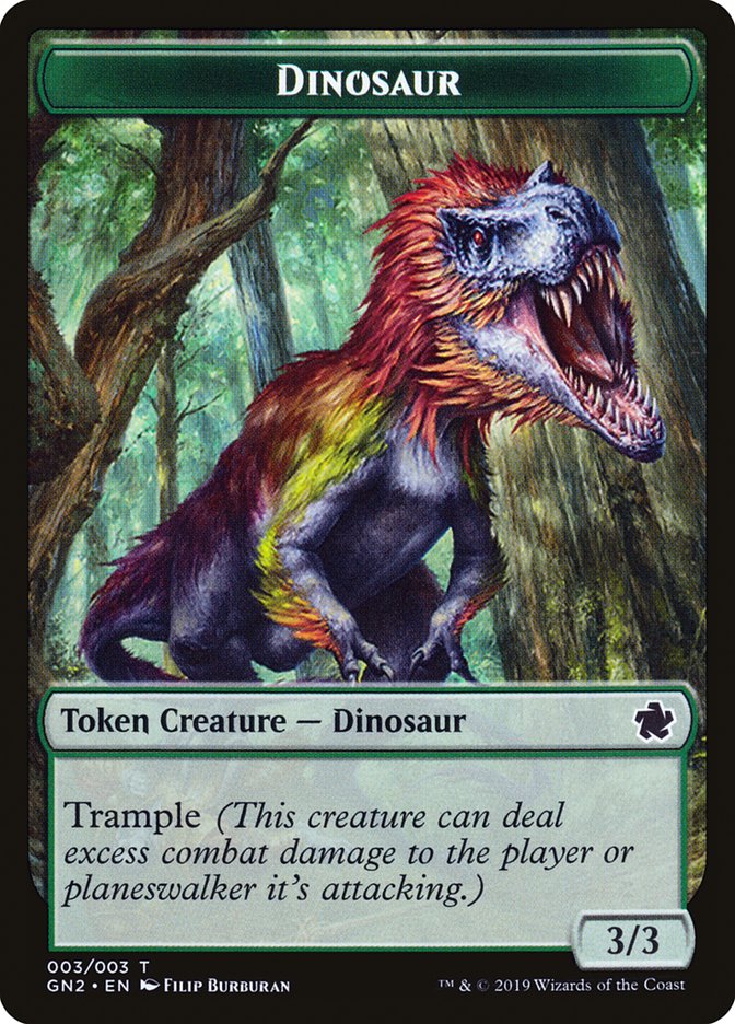 Dinosaur TGN2-3 Game Night 2019 Tokens Magic card