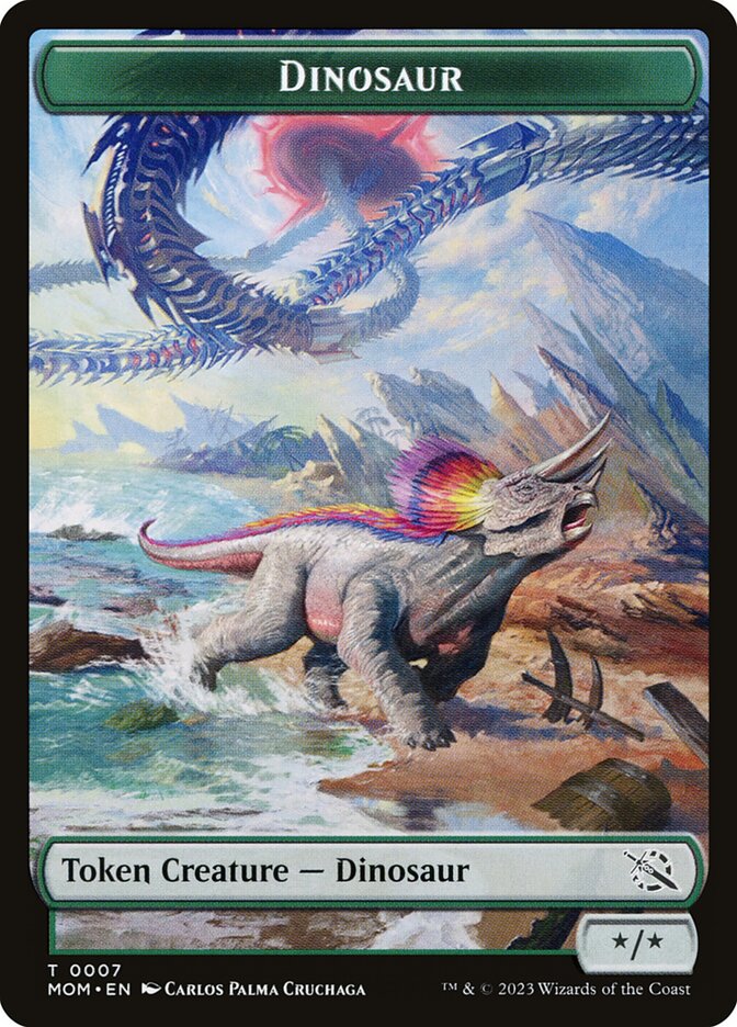 Dinosaur TMOM-7 March of the Machine Tokens Magic card