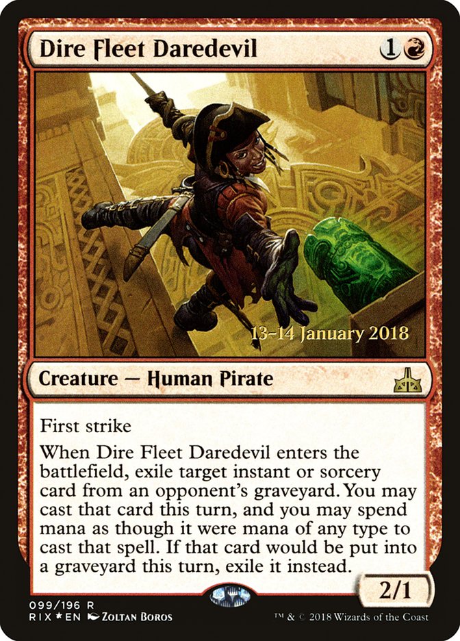 Dire Fleet Daredevil PRIX-99S Rivals of Ixalan Promos Magic card