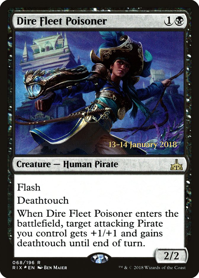 Dire Fleet Poisoner PRIX-68S Rivals of Ixalan Promos Magic card
