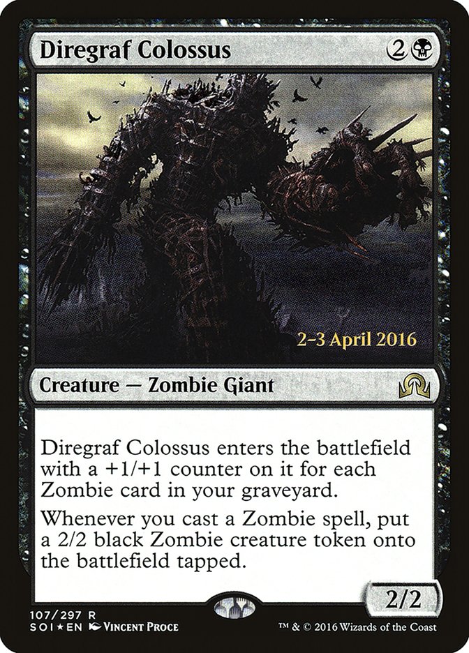 Diregraf Colossus PSOI-107S Shadows over Innistrad Promos Magic card