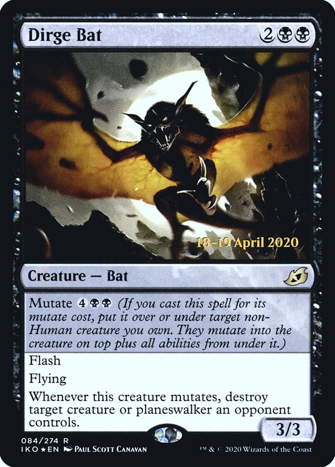 Dirge Bat PIKO-84S Ikoria: Lair of Behemoths Promos Magic card
