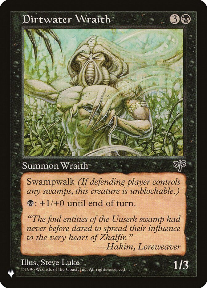 Dirtwater Wraith PLST-MIR-117 The List Magic card